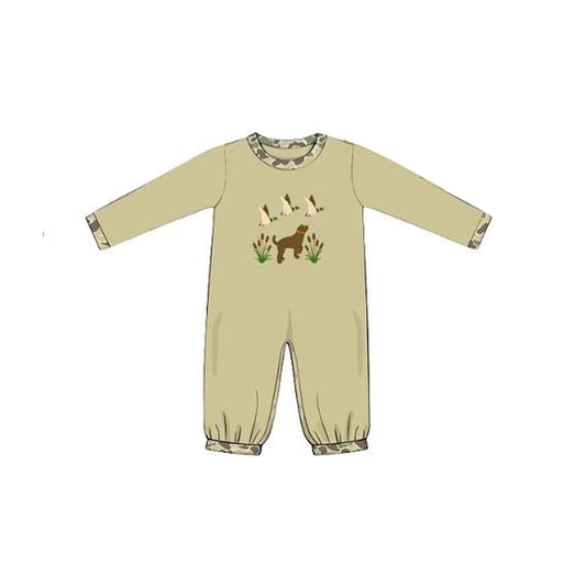 (Pre Order) No moq LR2859 pre-order baby boy clothes puppy duck long sleeve romper-2025.10.30