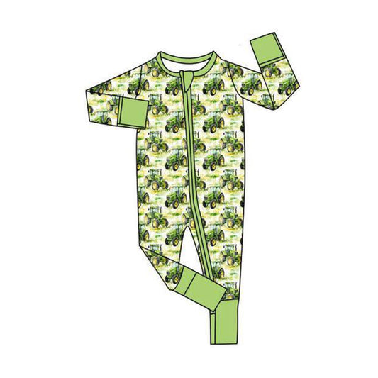 (Pre Order) No moq LR2870 pre-order baby boy clothes green long sleeve romper-2025.11.1