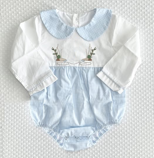 (Pre Order) No moq LR2877 pre-order baby girl clothes duck long sleeve romper-2025.11.3