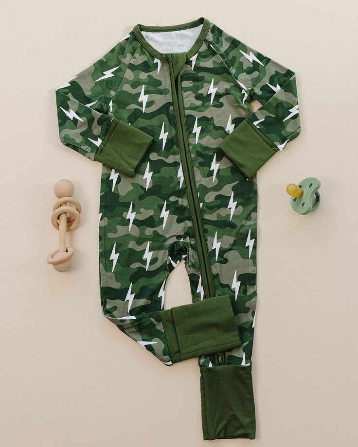 (Pre Order) No moq LR2902 pre-order baby boy clothes camouflage green long sleeve romper-2025.11.10