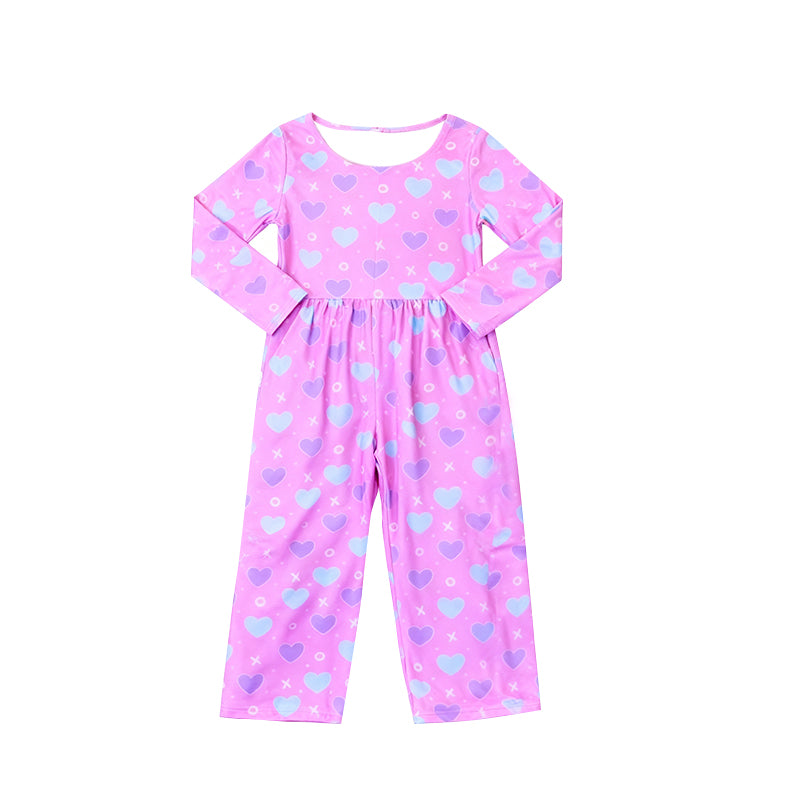 (Pre Order) No moq LR2926 PRE-ORDER baby girl clothes love long sleeve jumpsuit-2025.11.15
