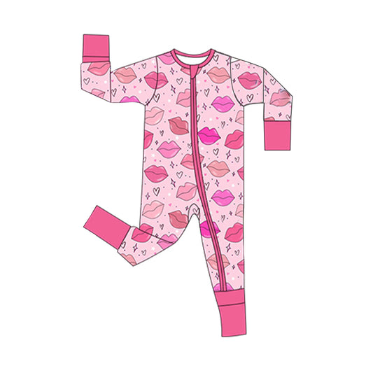 (Pre Order) No moq pre-order baby girl clothes love long sleeve romper-2025.11.29