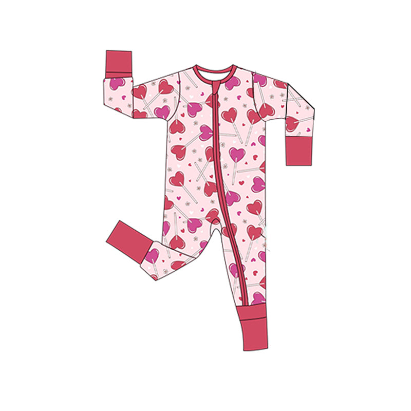 (Pre Order) No moq pre-order baby girl clothes love long sleeve romper-2025.11.29