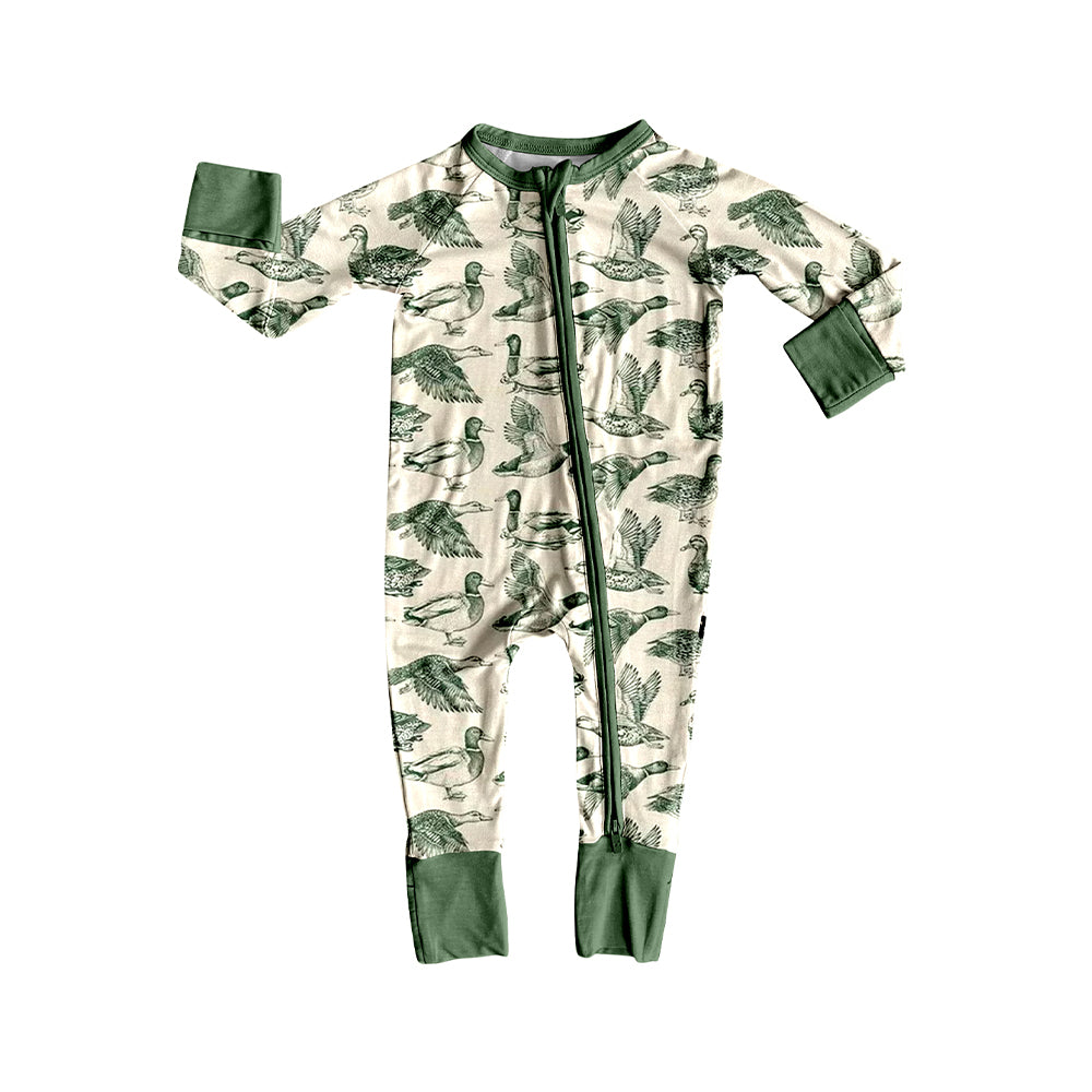 (Pre Order) No moq pre-order baby boy clothes duck long sleeve romper-2025.12.1