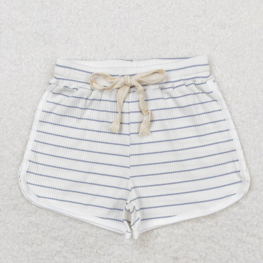 RTS SS0334Blue pinstripe white shorts