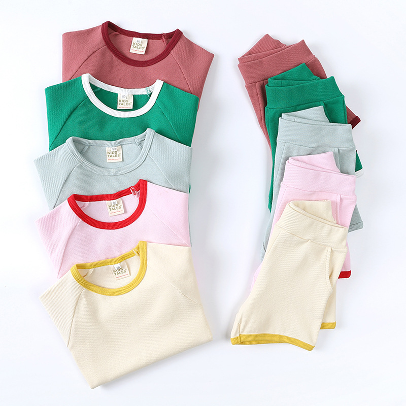 Customized  moq 5 each style eta 5-6week cotton fabric cotton sets cotton girls cotton boys sets