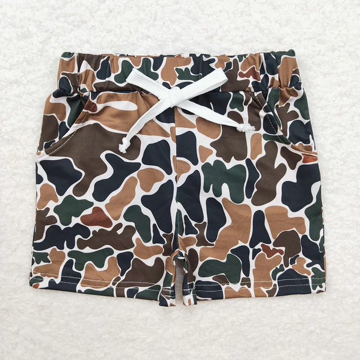 RTS Mommy And Me Family Sibling Brown Camo Summer Shorts Bottoms