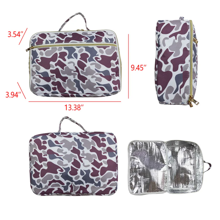 RTS no moq Grey Camo Gym Bags Backpack Lunch Boxes Family  Camouflage  Camouflage