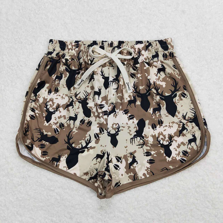 RTS Mommy and Me Baby Girls Green Deer Hunting Summer Shorts Bottoms