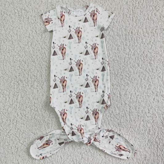 RTS NO MOQ ETA 5/7days Arrived NB0011 Baby horse cactus nightgown