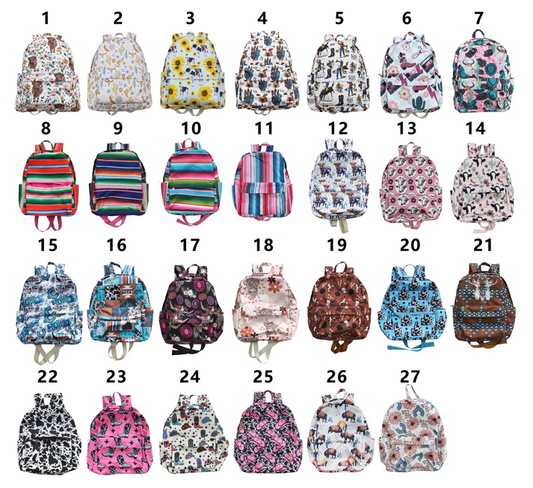 RTS NO MOQ Baby Children Western Sibling Kids Back Bags all size 10*13.9*4 inches