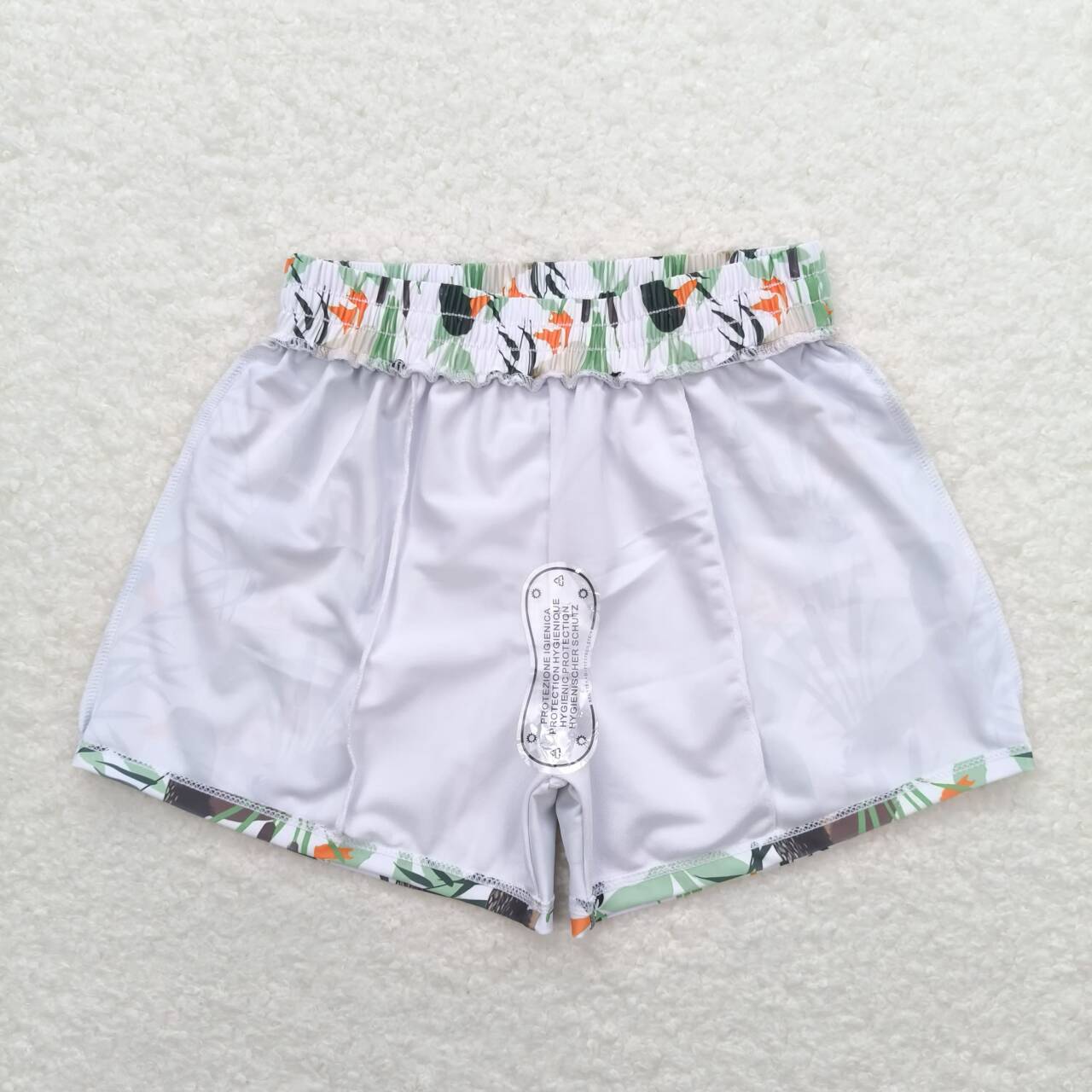 S0267 Duck White Swim Trunks