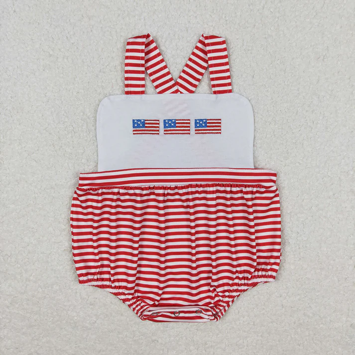 RTS Baby Girls Boys 4th Of July Flags Sibling Clothing Sets