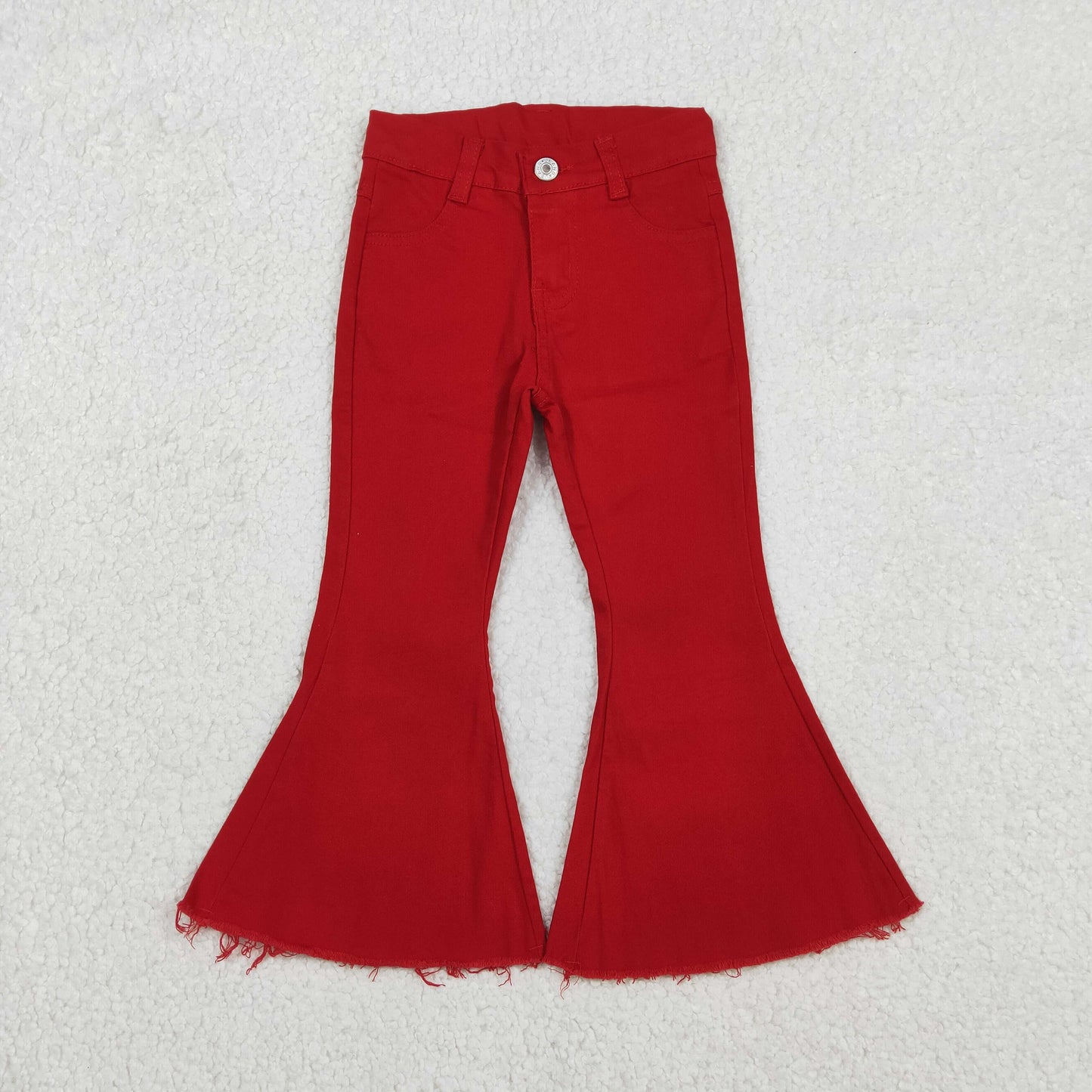 RTS NO MOQ（In Stock) Bright Red Jeans