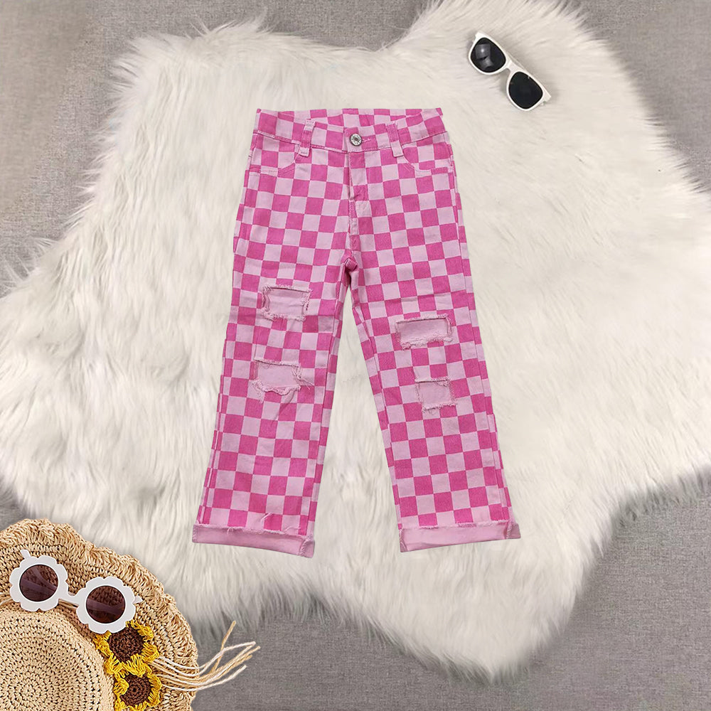 RTS NO MOQ Sibling Baby Girls and boy Clothes Jeans: Flared & Ripped