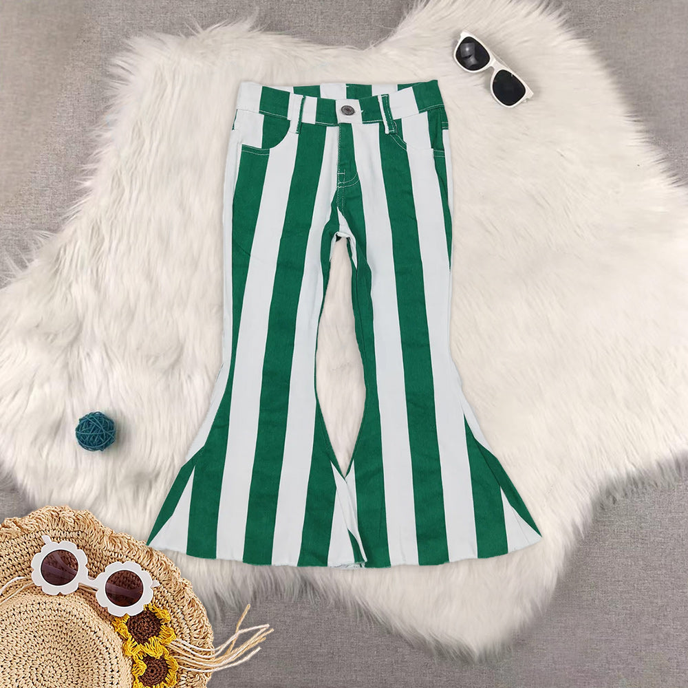 RTS NO MOQ Sibling Baby Girls Clothes Jeans Flared & Ripped