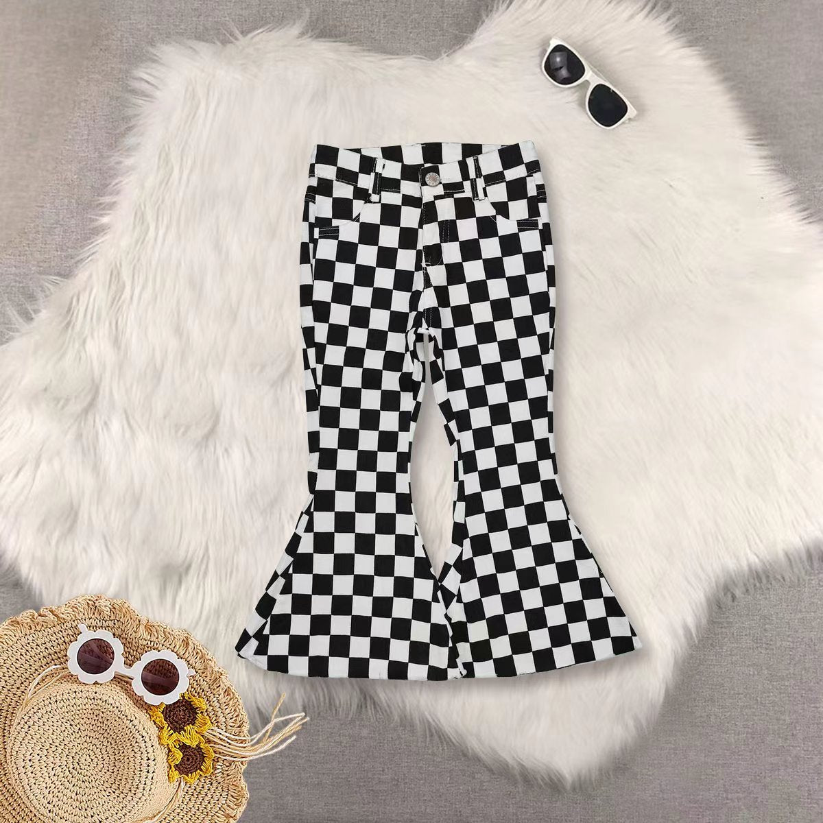 RTS NO MOQ Sibling baby girl clothes cheer short sleeve top and jeand pants