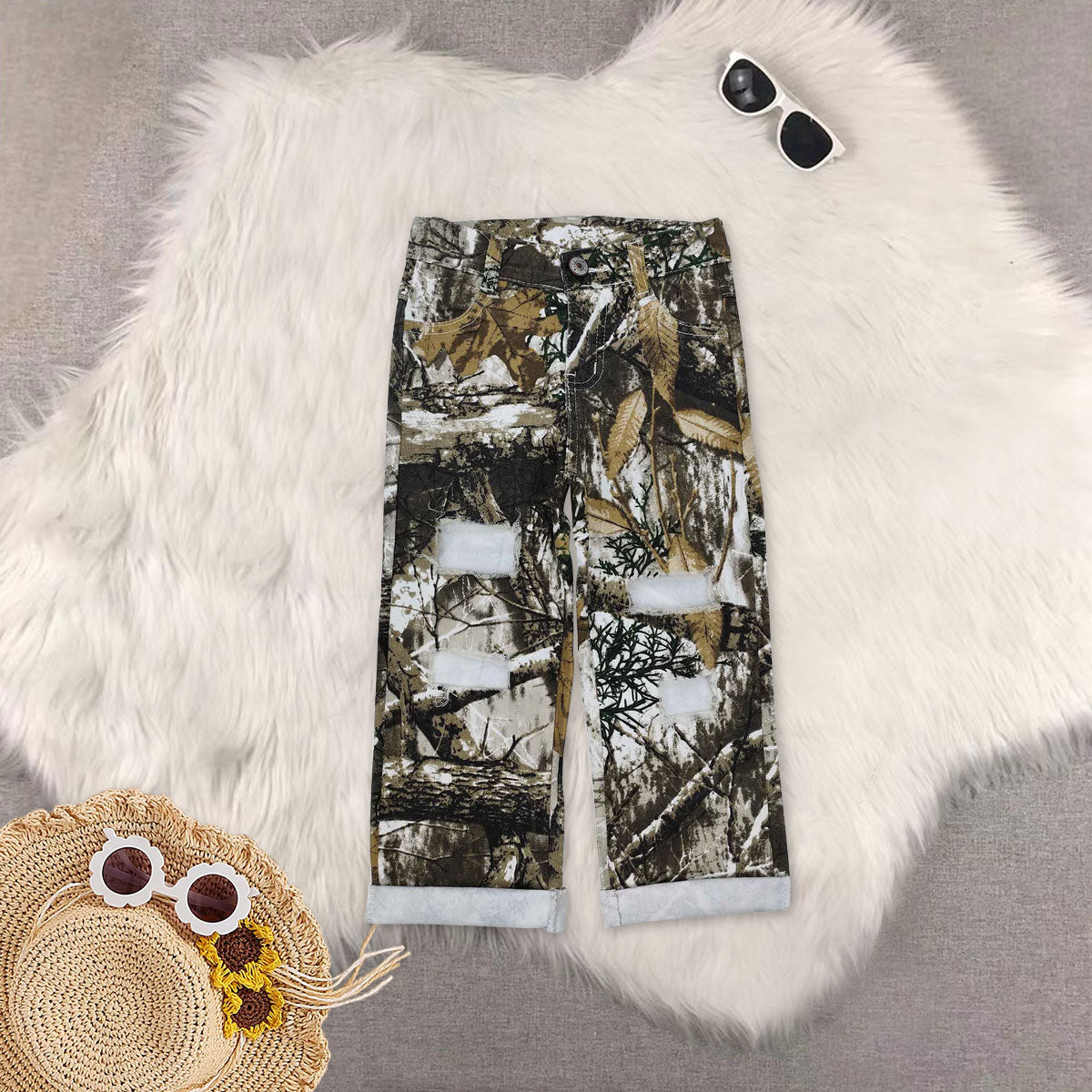 RTS NO MOQ Sibling Baby boy Clothes Jeans: Flared & Ripped