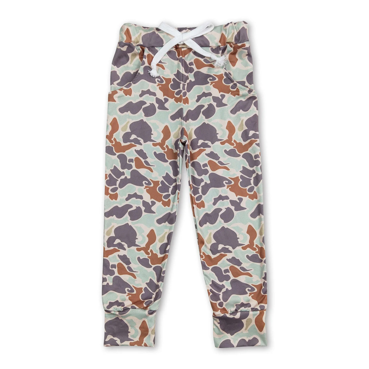 RTS NO MOQ Sibling baby boy clothes Camouflage drawstring trousers