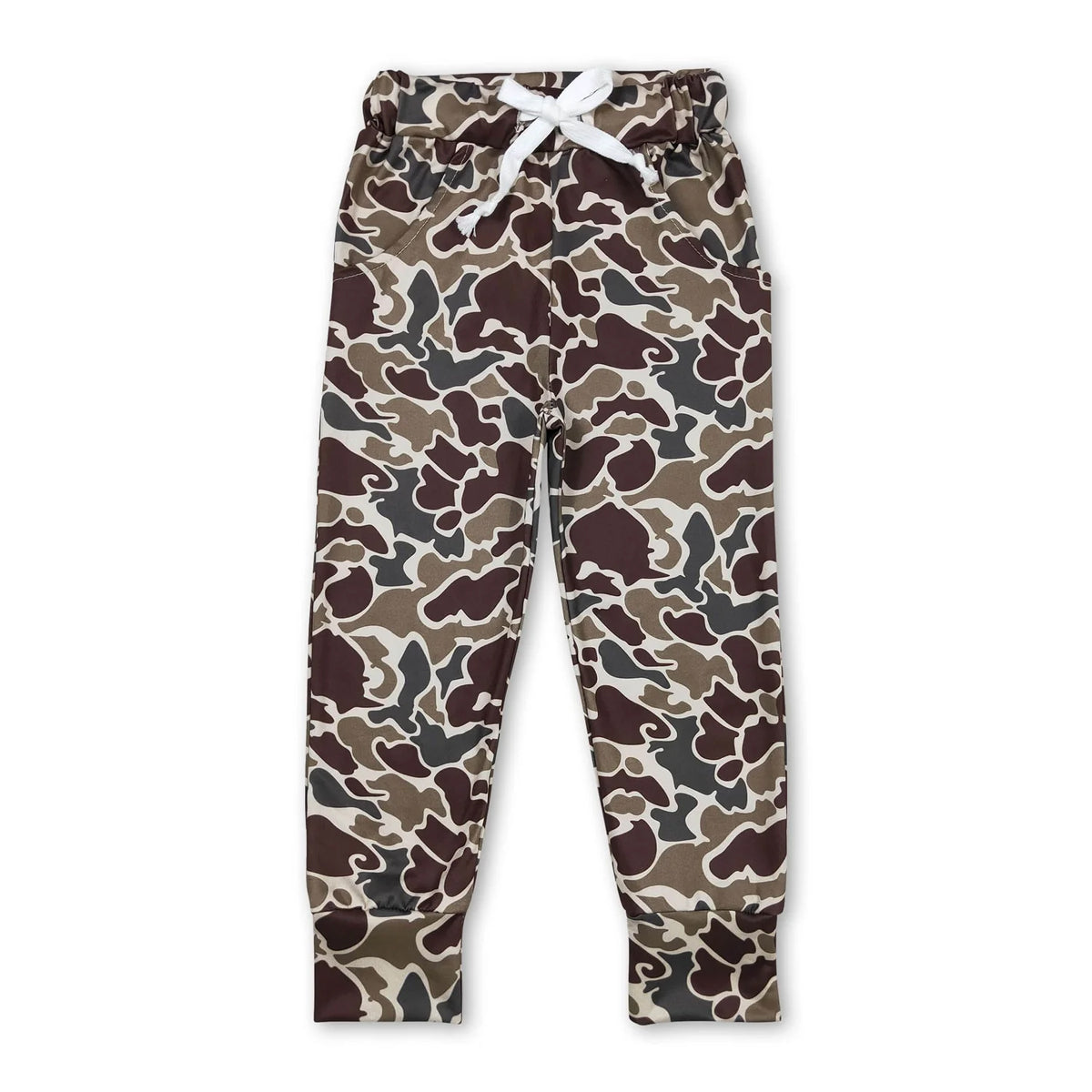 RTS NO MOQ Sibling baby boy clothes Camouflage drawstring trousers