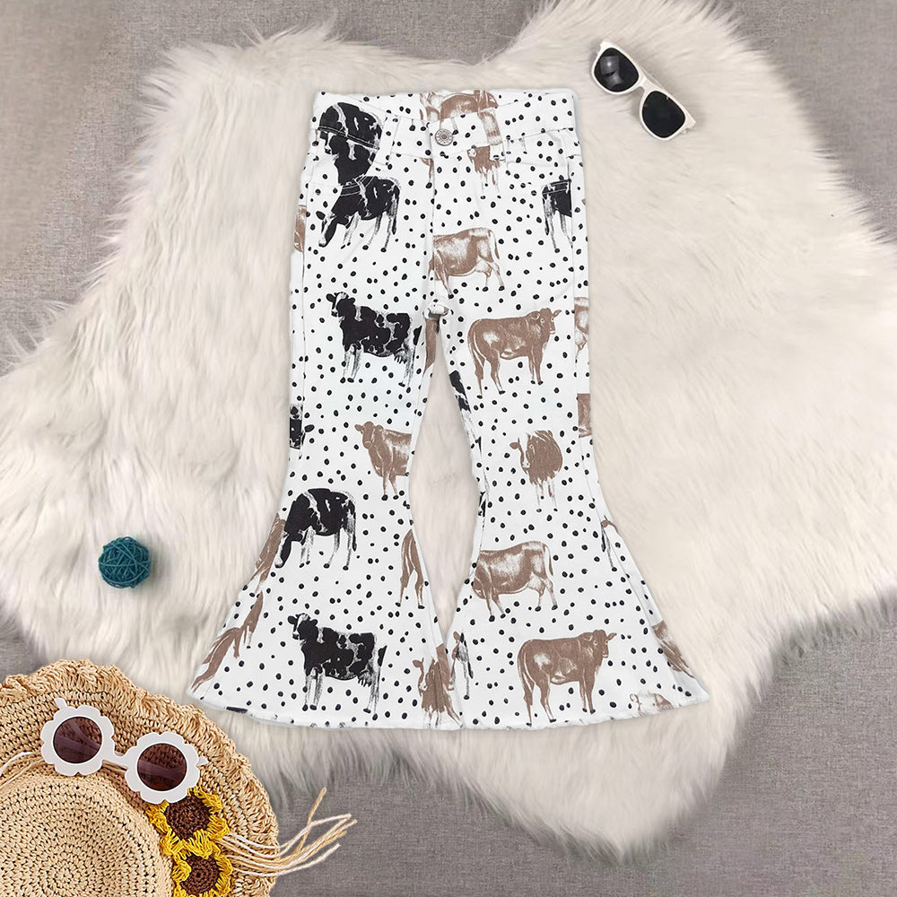 RTS NO MOQ Baby Girls Clothes Jeans: Flared & Ripped