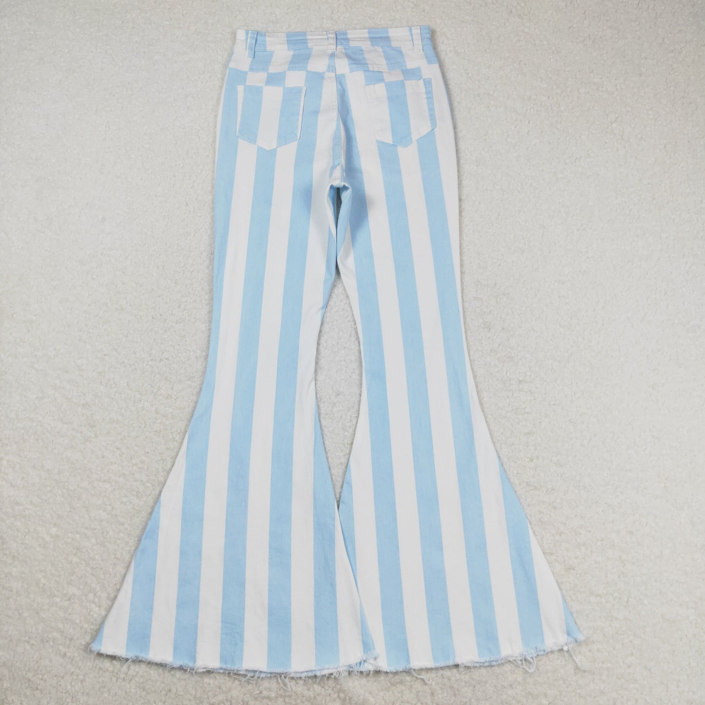 rts no moq P0458 Adult female blue and white striped denim pants