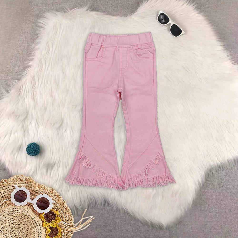 RTS NO MOQ Baby Girls Clothes Jeans: Flared & Ripped