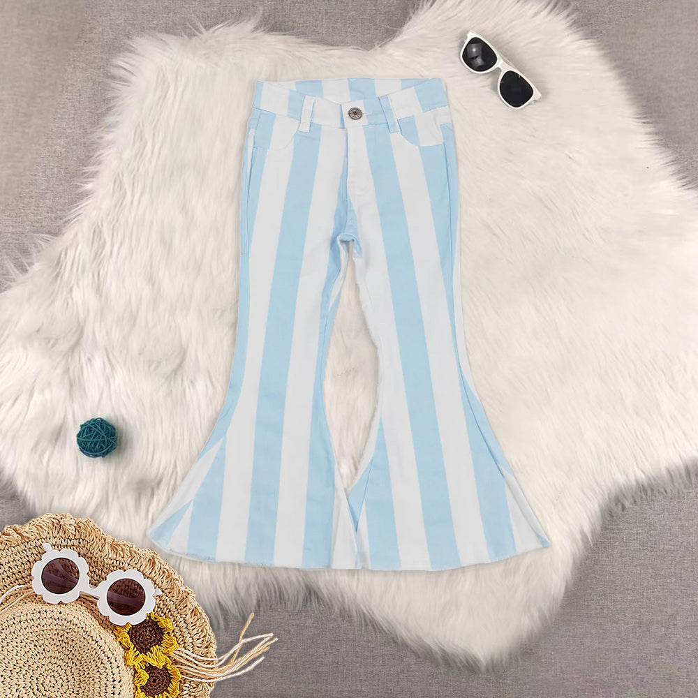 RTS NO MOQ Sibling Baby Girls Clothes Jeans Flared & Ripped