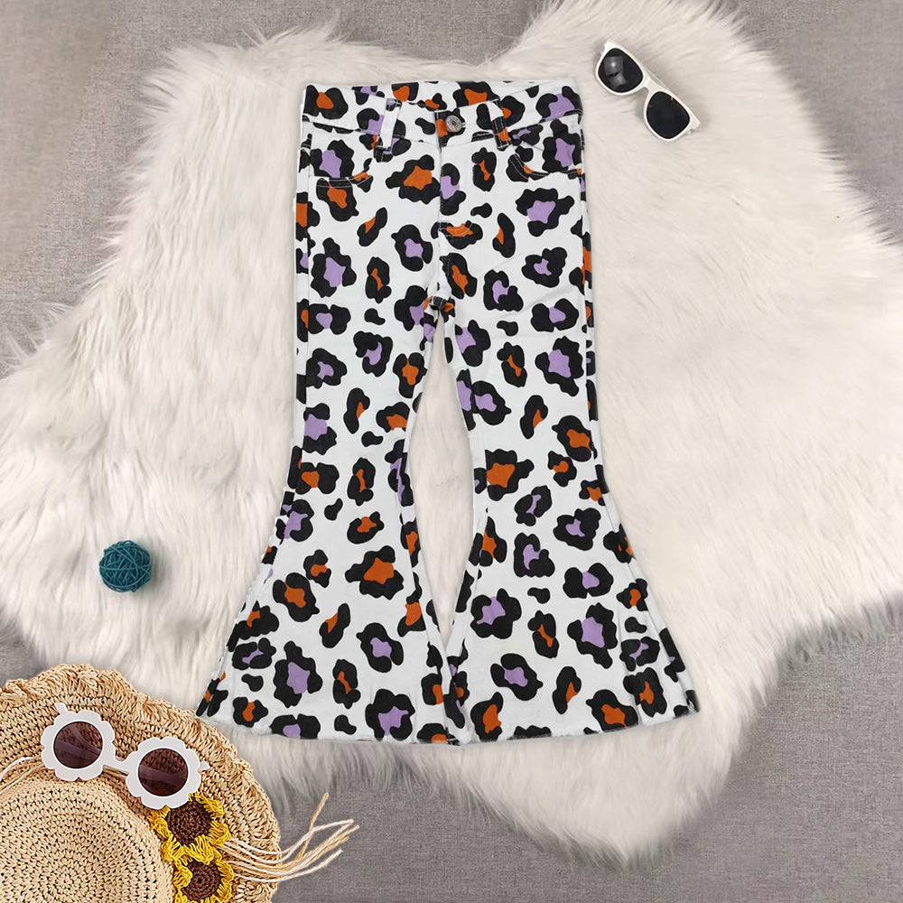 RTS NO MOQ Baby Girls boys Clothes camouflageJeans: Flared & Ripped