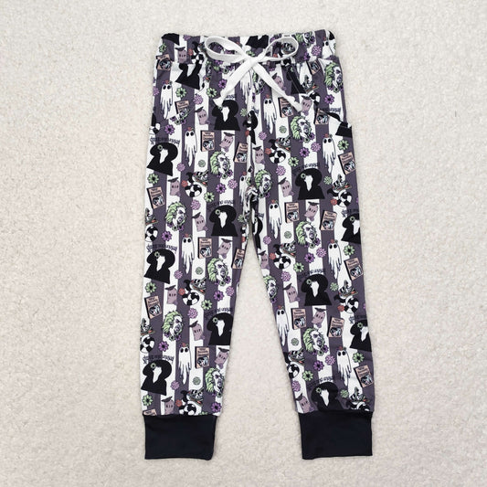 rts no moq P0480 Halloween ghost clown black and white striped trousers