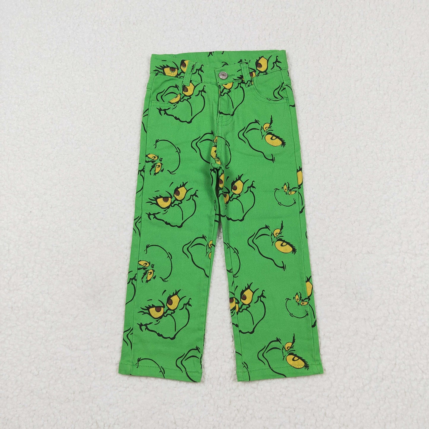 rts no moq P0485 Grinch Straight Denim Pants