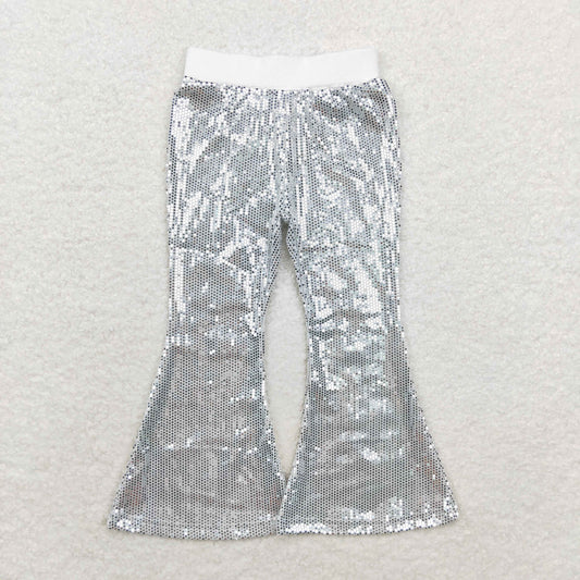 rts no moq P0496 Mesh silver and white sequined trousers