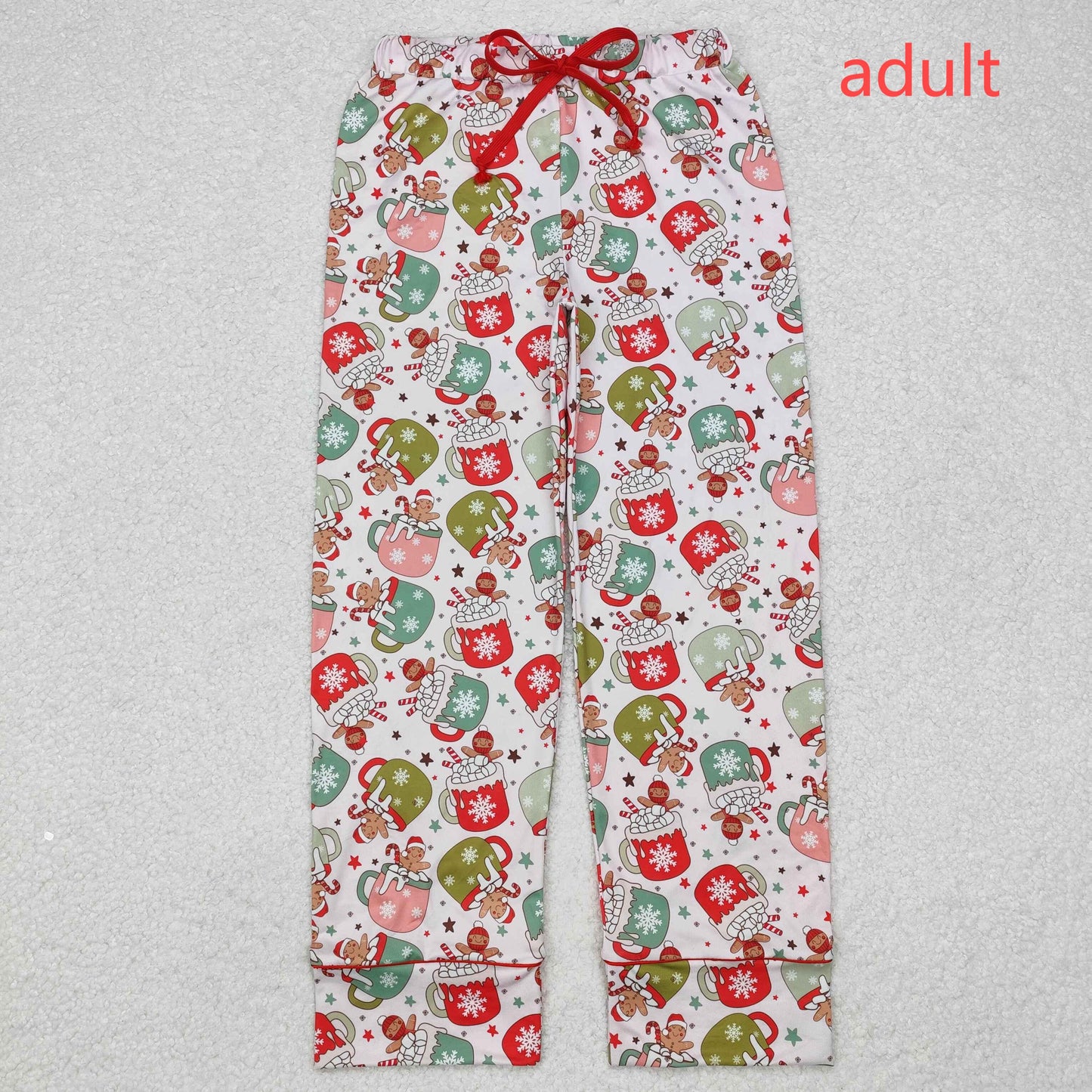 RTS NO MOQ ETA 5/7days arrived P0601 Adult female Christmas gingerbread man cup trousers