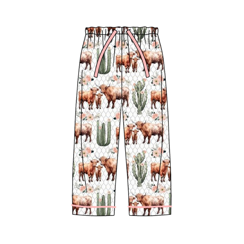 no moq P0605 xs-5xl pre-order adult women cow catcus pants adult pants-2024.8.12