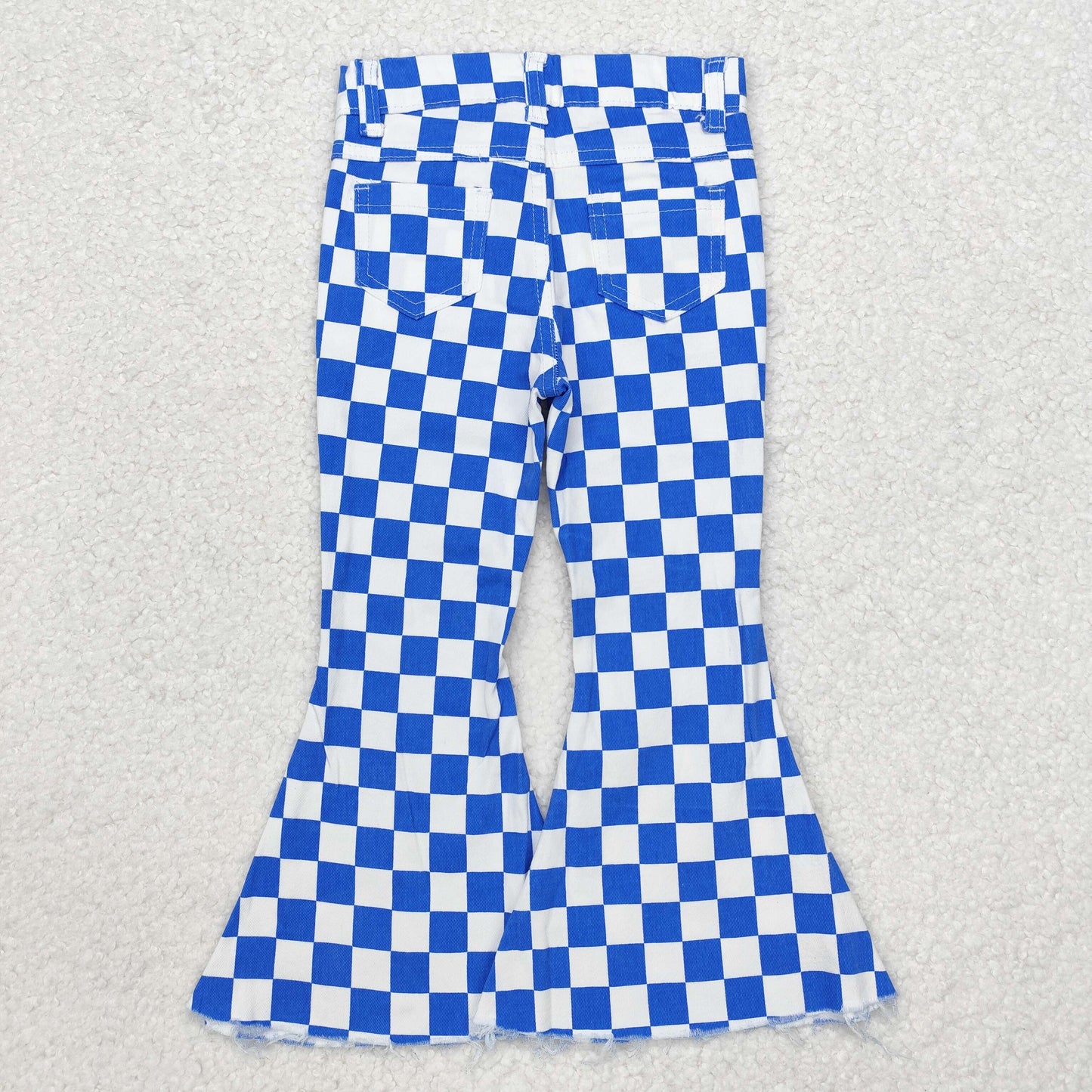 RTS NO MOQ ETA 5/7days Arrived P0610 Blue plaid denim trousers