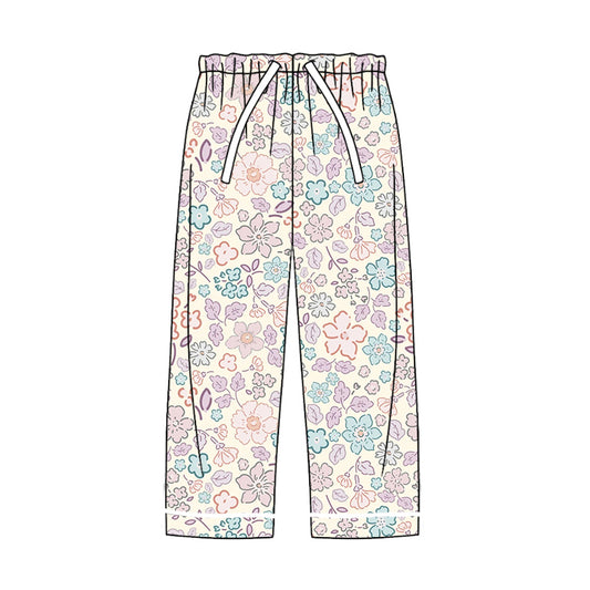 no moq P0612 xs-5xl pre-order adult women floral pants adult pants-2024.8.1