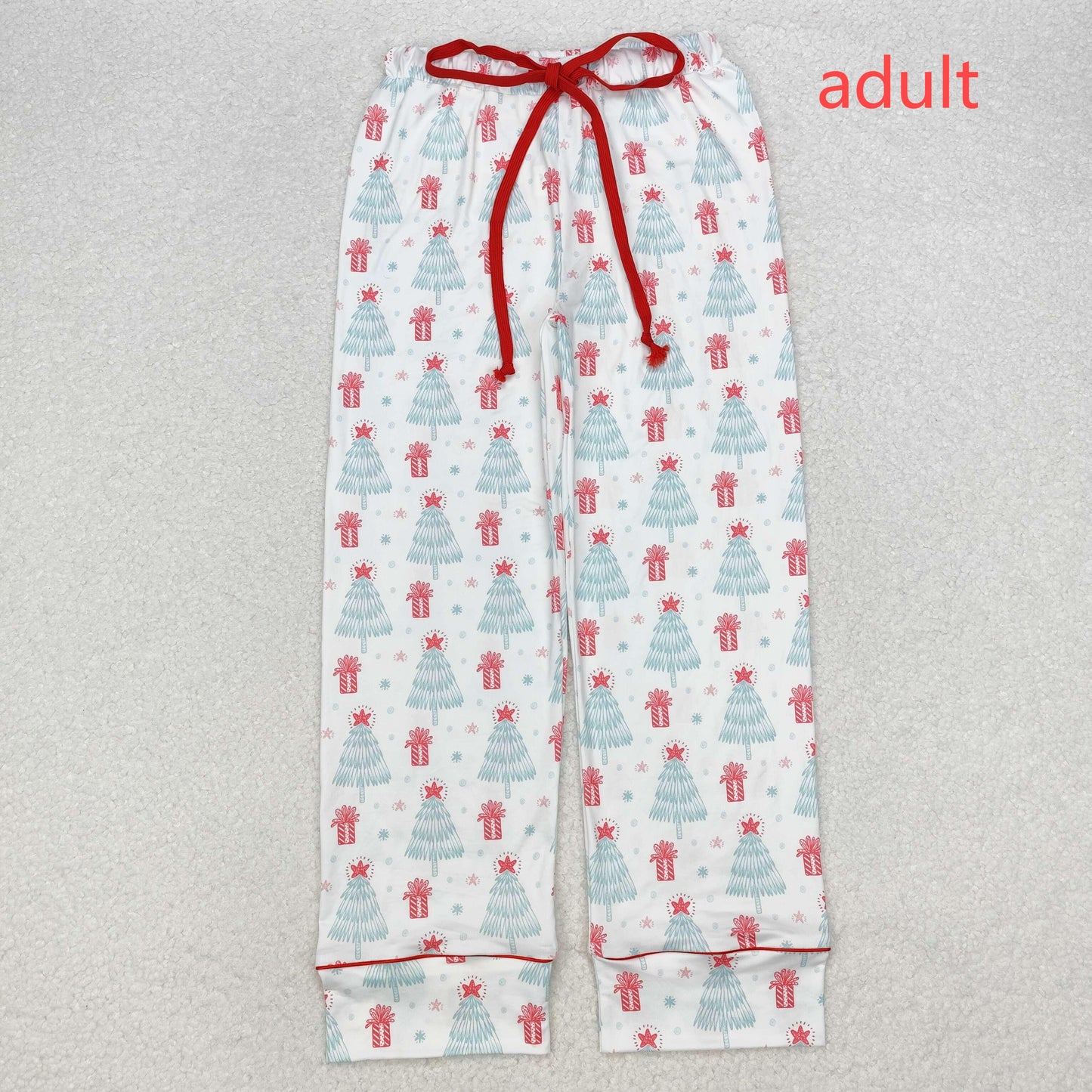 RTS NO MOQ ETA 5/7days P0614 Adult female Christmas tree gift red and white trousers