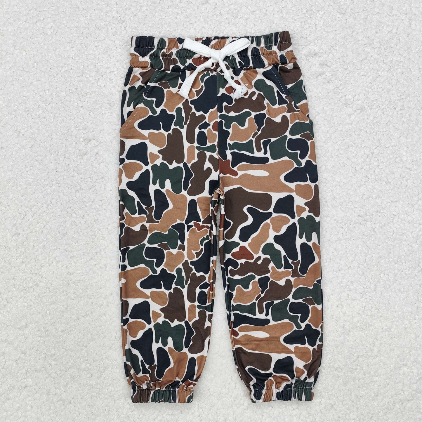 RTS NO MOQ Baby Boys Clothes Camouflage Pocket overalls Pants