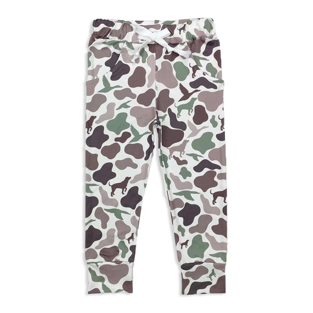 RTS NO MOQ Sibling baby boy clothes Camouflage drawstring trousers