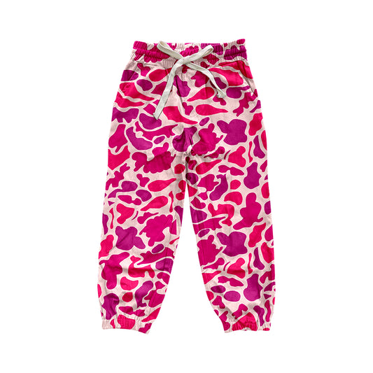 no moq P0696 pre-order baby girls clothes camouflage pink long pants-2024.10.10