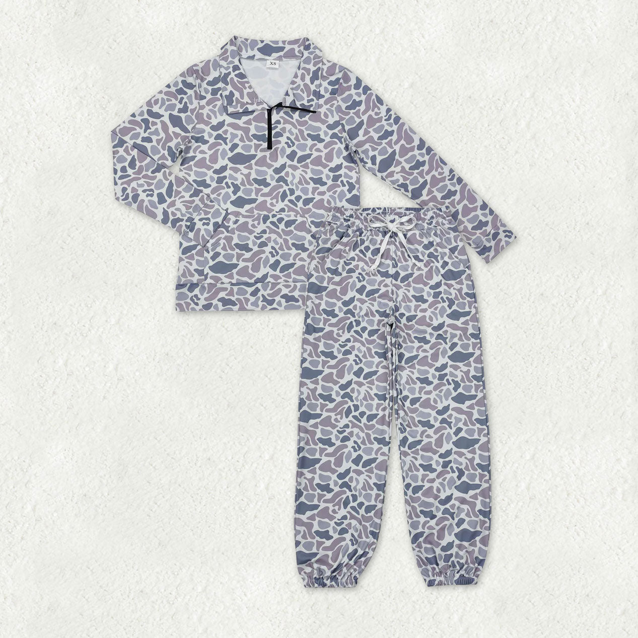 RTS NO MOQ Sibling Adults women clothes yoga camouflage Long Sleeve Tops and pants and set