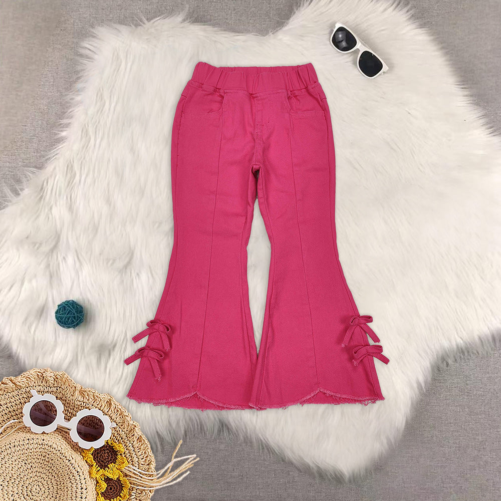 RTS NO MOQ Baby Girls Clothes Jeans: Flared & Ripped