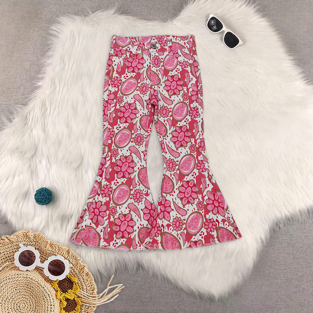 RTS NO MOQ Baby Girls Clothes Jeans: Flared & Ripped