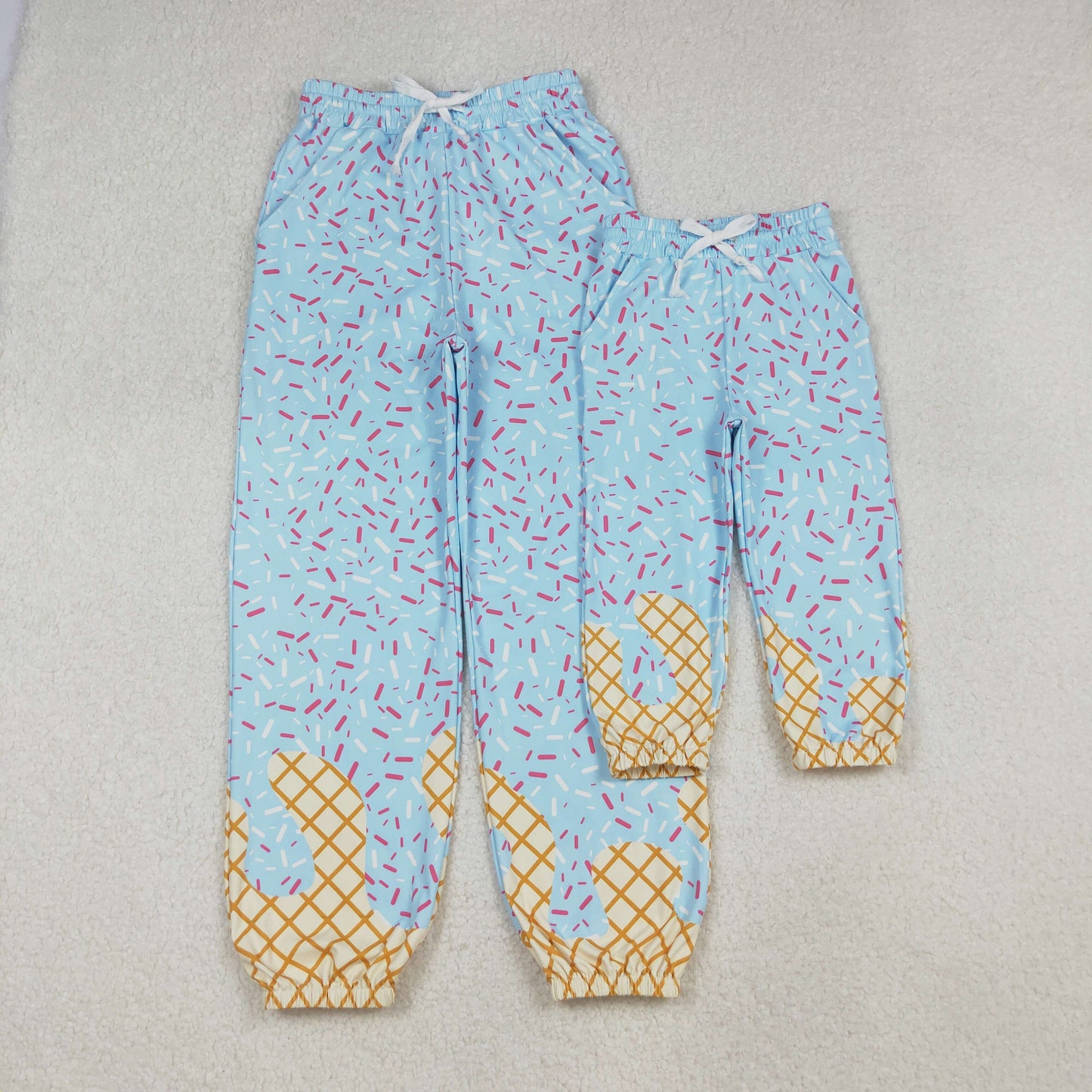 RTS NO MOQ Sibling Baby Girls and adults women bow yoga Long Pants