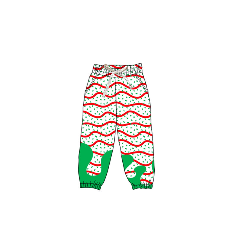 (Pre Order) No moq P0826 pre-order toddler girl clothes team yoga Christmas long pant- 2025.8.6