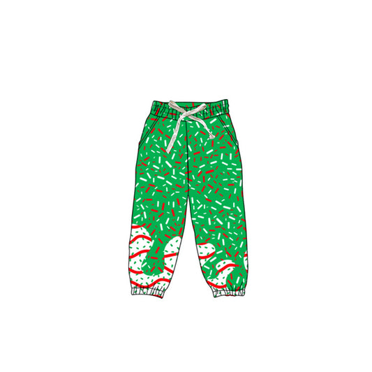 (Pre Order) No moq P0827 pre-order toddler girl clothes team yoga Christmas green long pant- 2025.8.6