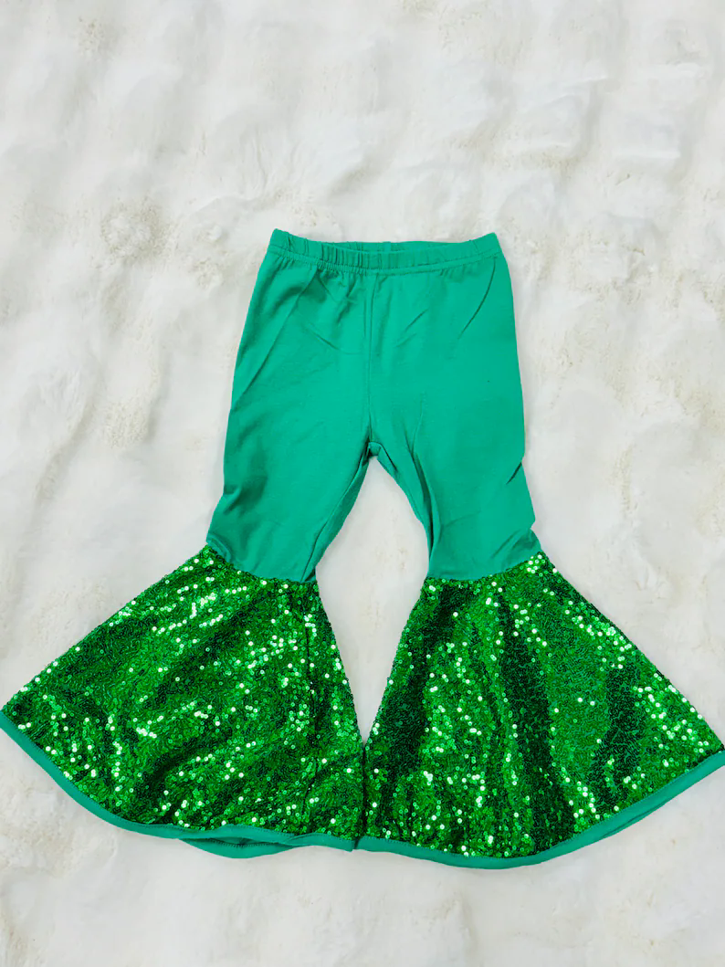 (Pre Order) No moq P0851 pre-order toddler girl clothes green long pant -2025.9.13