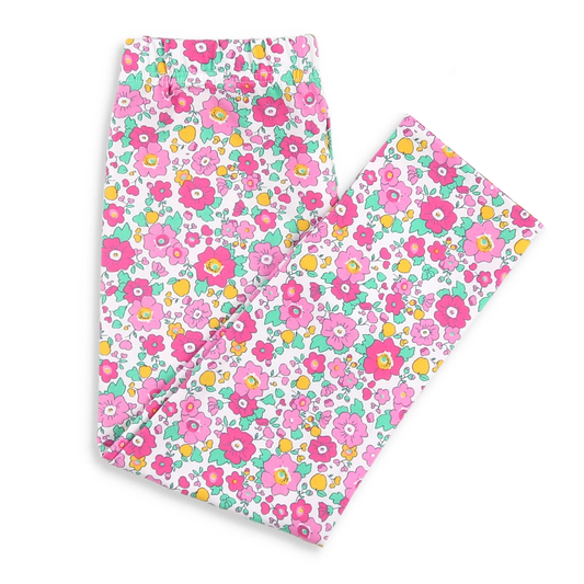 (Pre Order) No moq P0870 pre-order toddler girl clothes floral long pant-2025.9.18