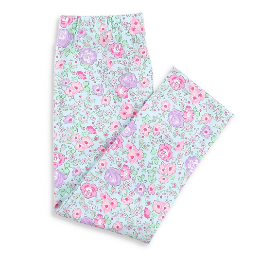 (Pre Order) No moq P0872 pre-order toddler girl clothes floral long pant-2025.9.18