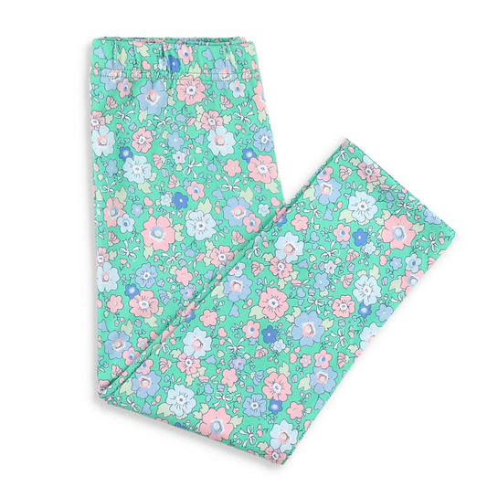 (Pre Order) No moq P0874 pre-order toddler girl clothes floral long pant -2025.9.18